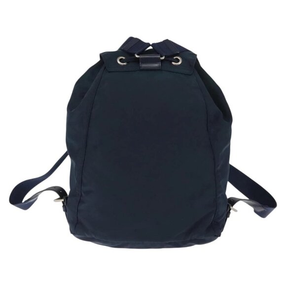 PRADA Backpack Nylon Navy Silver Auth BA6876 - Picture 2 of 16
